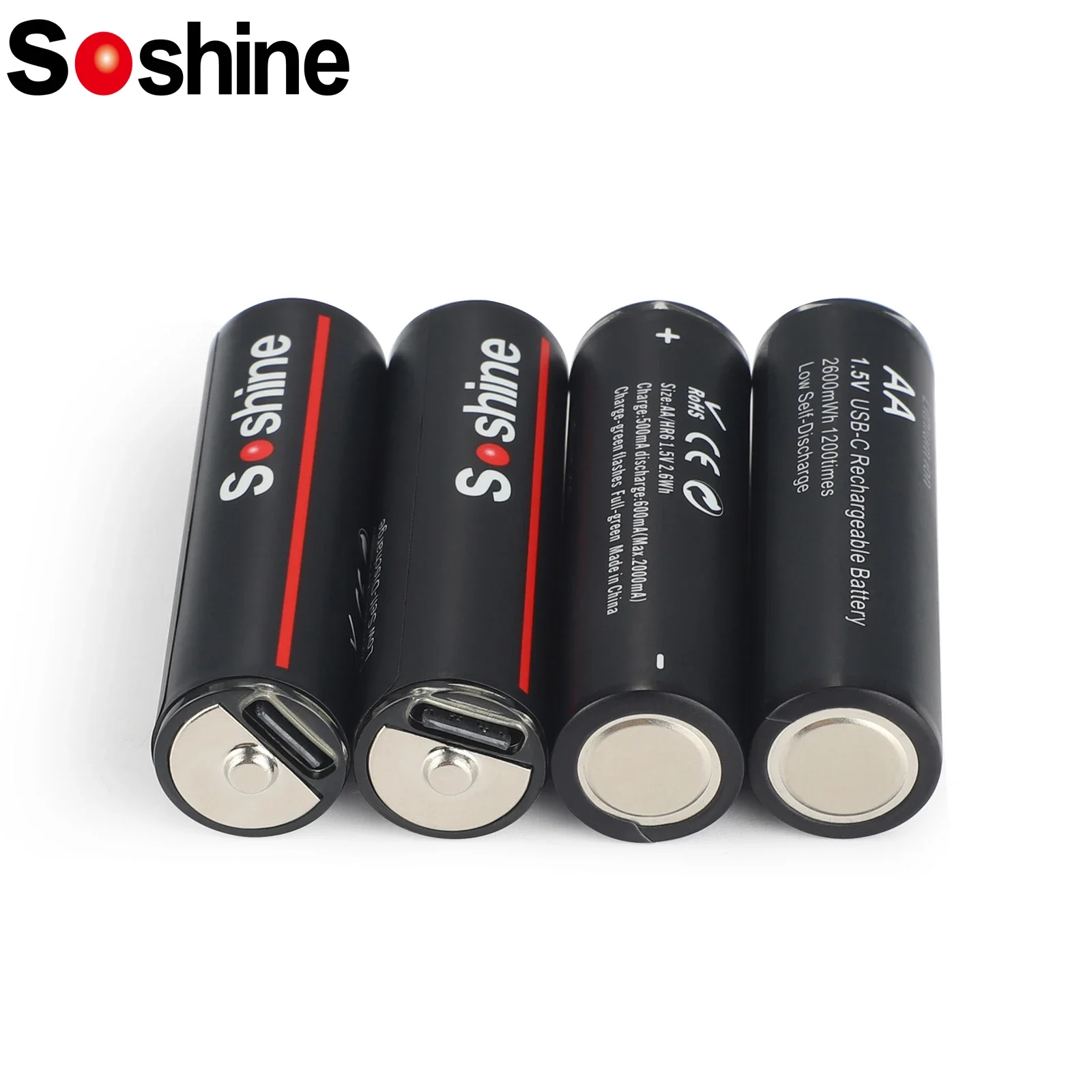 Smoke Leak Detector - Soshine AA 2600mWh Lithium Battery USB